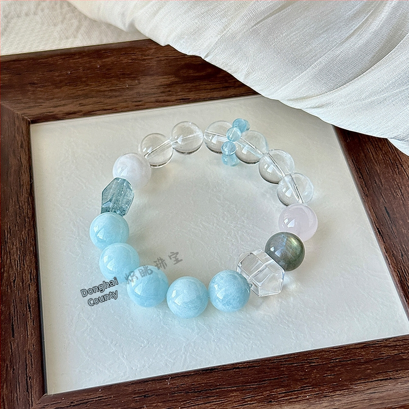 Originalaus dizaino apyrankė, kristalas, be antrinių akmenų, 2025 m. vasara, stilius Fashion OL