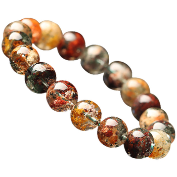 Βραχιόλι με λευκά κρύσταλλα, εξαρτήματα από ασήμι 925, χωρίς πλευρικά πετράδια, σχέδιο με μεμονωμένες χάντρες, σε συσκευασία δώρου, ρετρό στυλ.