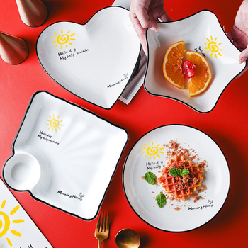 Farfurie ceramică pentru găluțe cu compartimente pentru creveți, stil Nordic, stil nou chinezesc, cadou potrivit