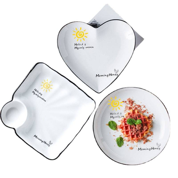 Farfurie ceramică pentru găluțe cu compartimente pentru creveți, stil Nordic, stil nou chinezesc, cadou potrivit