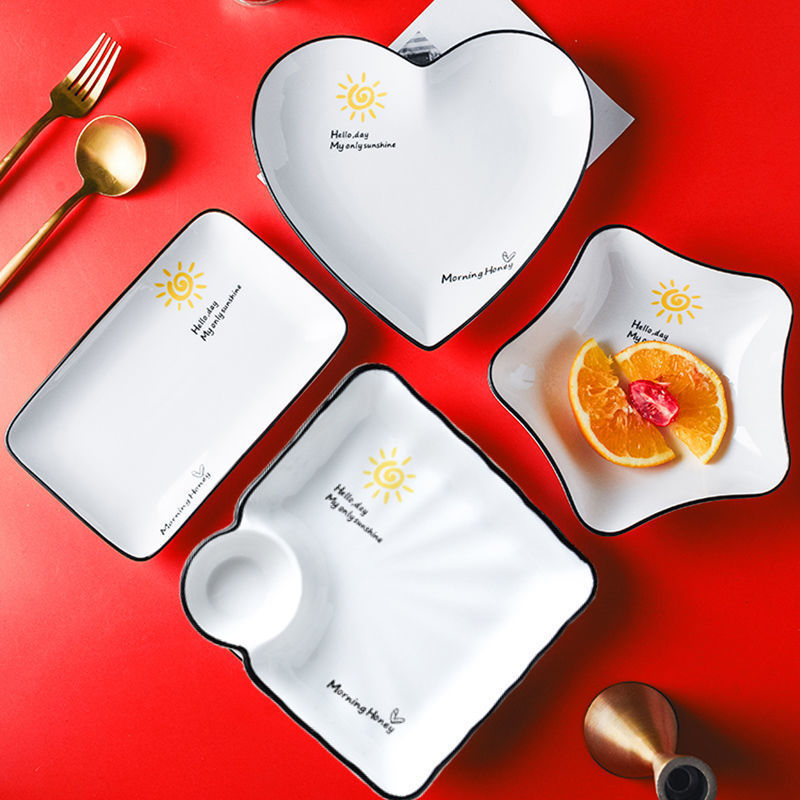 Farfurie ceramică pentru găluțe cu compartimente pentru creveți, stil Nordic, stil nou chinezesc, cadou potrivit