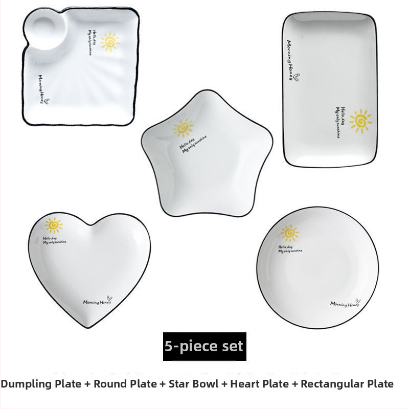 Farfurie ceramică pentru găluțe cu compartimente pentru creveți, stil Nordic, stil nou chinezesc, cadou potrivit