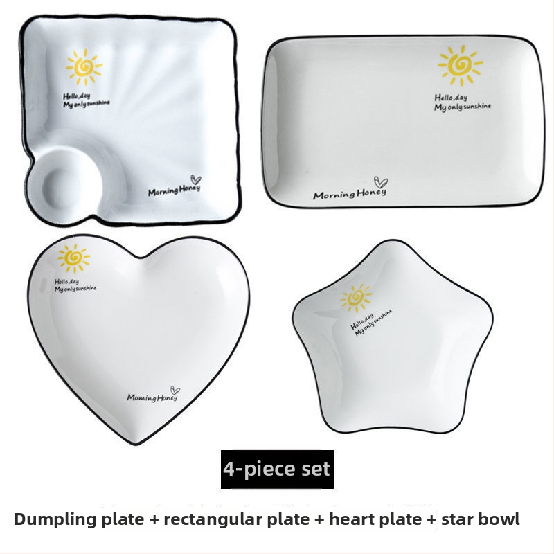 Farfurie ceramică pentru găluțe cu compartimente pentru creveți, stil Nordic, stil nou chinezesc, cadou potrivit