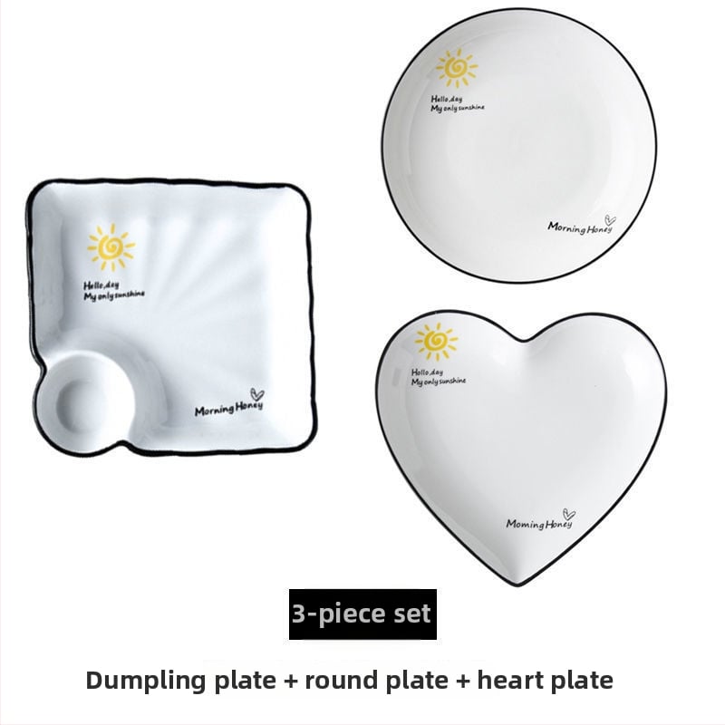 Farfurie ceramică pentru găluțe cu compartimente pentru creveți, stil Nordic, stil nou chinezesc, cadou potrivit