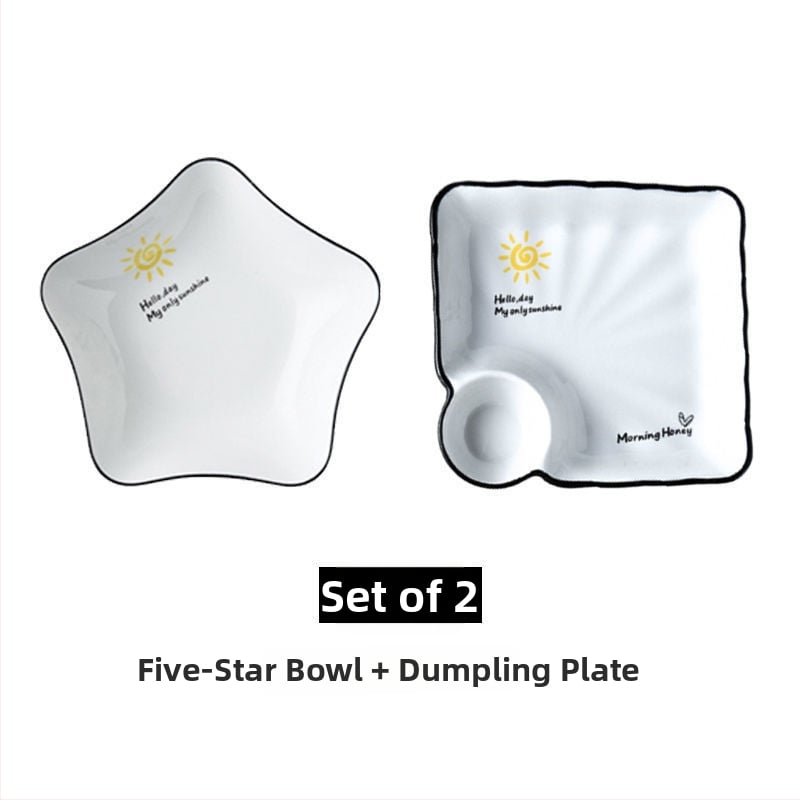 Farfurie ceramică pentru găluțe cu compartimente pentru creveți, stil Nordic, stil nou chinezesc, cadou potrivit