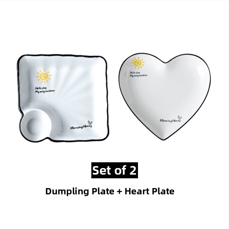 Farfurie ceramică pentru găluțe cu compartimente pentru creveți, stil Nordic, stil nou chinezesc, cadou potrivit