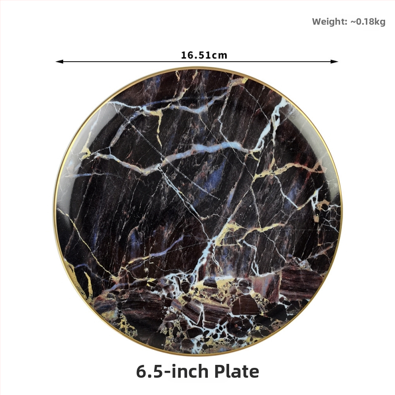 Set de farfurii plate bone china, în stil Nordic, rotund, cu modele multiple, inclus cană de lapte și ceașcă de cafea