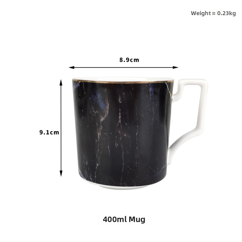 Set de farfurii plate bone china, în stil Nordic, rotund, cu modele multiple, inclus cană de lapte și ceașcă de cafea