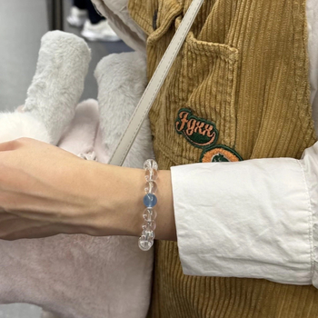 Βραχιόλι από κρυστάλλους με σχέδιο ακουαμαρίνης, ελαστικός κορδόνι, χωρίς πλευρικούς λίθους, καταγωγή Lianyungang Donghai, Άνοιξη 2025