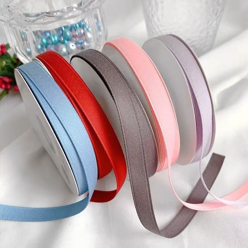 Bandă din poliester-bumbac, finisaj mat – pentru ambalarea cadourilor, accesorii pentru păr, DIY, ambalare flori.