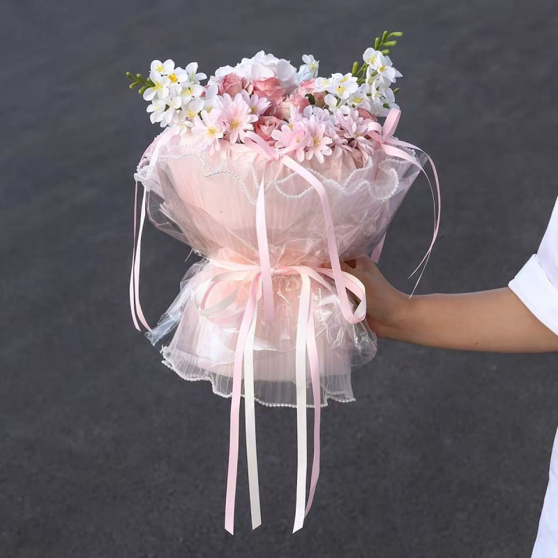 Bandă din poliester-bumbac, finisaj mat – pentru ambalarea cadourilor, accesorii pentru păr, DIY, ambalare flori.