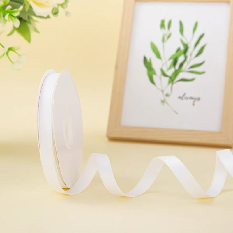 Bandă din poliester-bumbac, finisaj mat – pentru ambalarea cadourilor, accesorii pentru păr, DIY, ambalare flori.