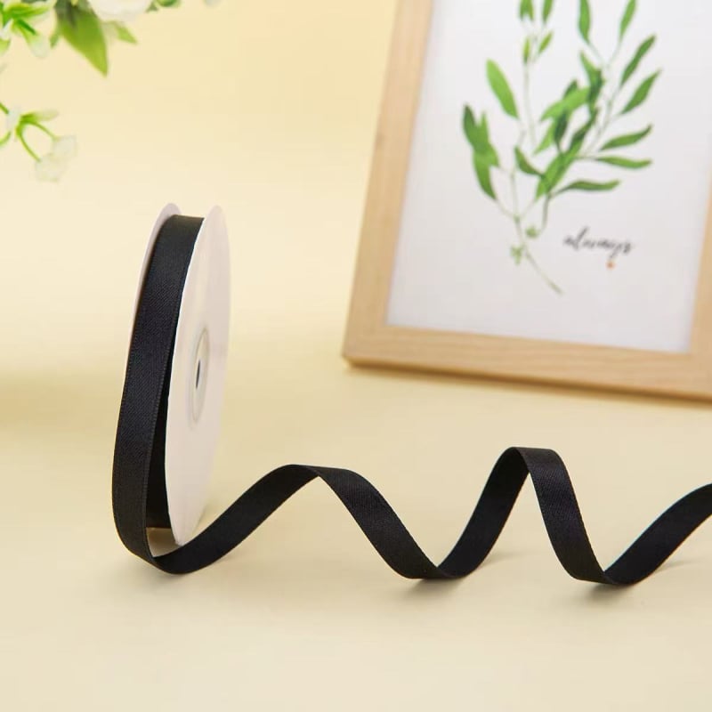 Bandă din poliester-bumbac, finisaj mat – pentru ambalarea cadourilor, accesorii pentru păr, DIY, ambalare flori.