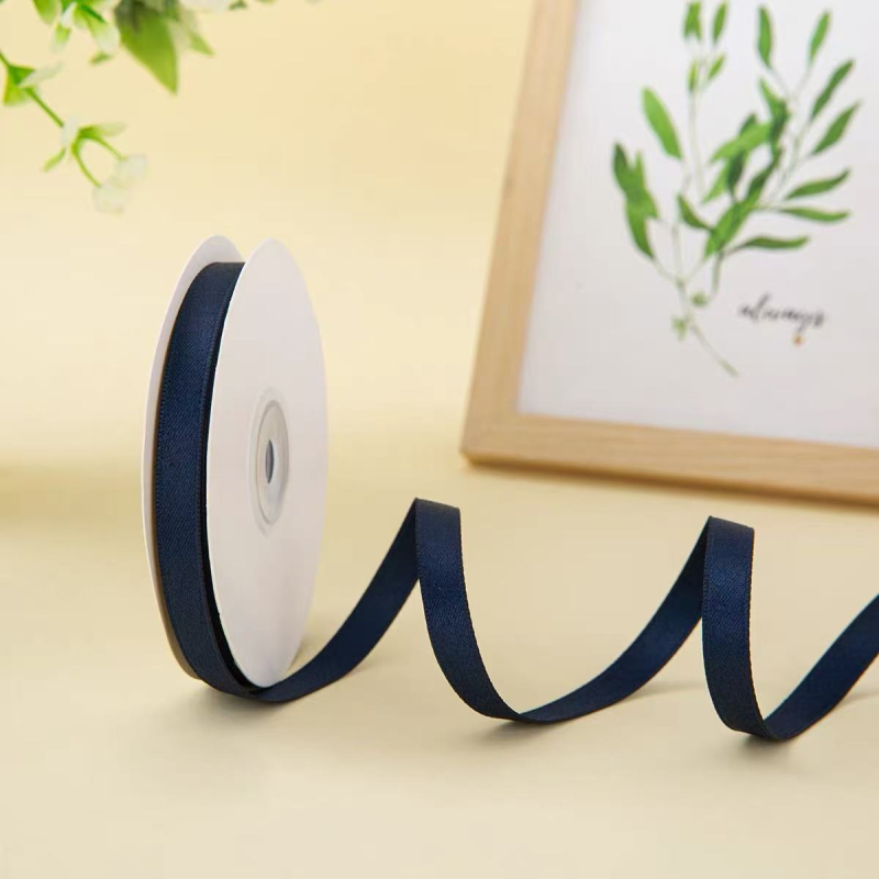 Bandă din poliester-bumbac, finisaj mat – pentru ambalarea cadourilor, accesorii pentru păr, DIY, ambalare flori.