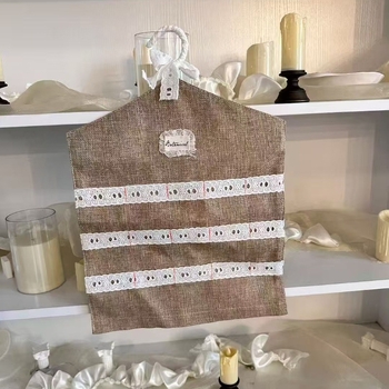 Rankų darbo didelis pakabinamas plaukų aksesuaras: plaukų segtukas ir virvelė iš medvilnės-lino, geometrinis raštas, mišrios spalvos, Princese serija, vaikams