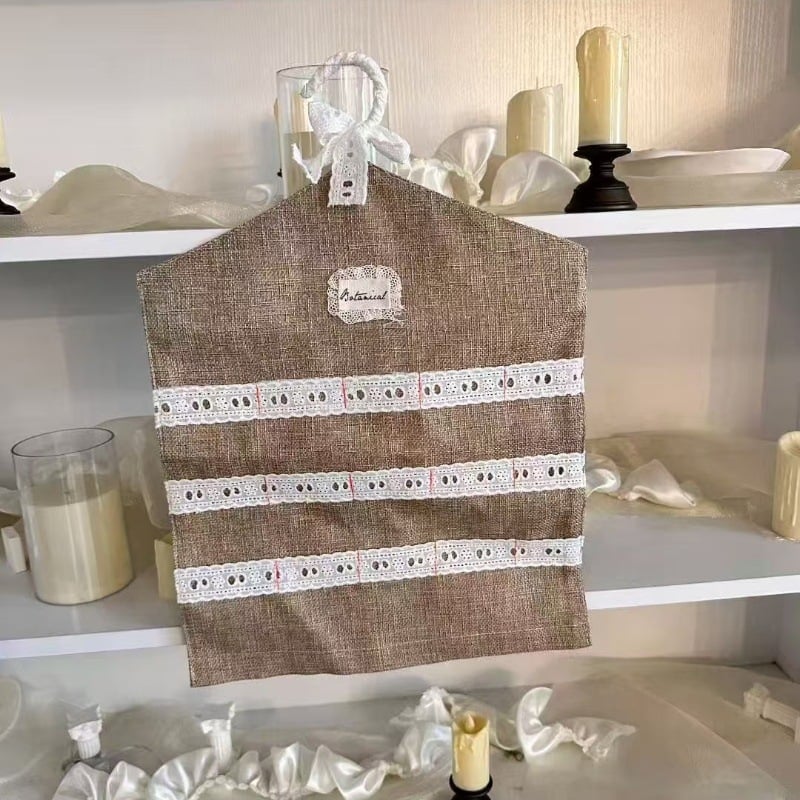 Rankų darbo didelis pakabinamas plaukų aksesuaras: plaukų segtukas ir virvelė iš medvilnės-lino, geometrinis raštas, mišrios spalvos, Princese serija, vaikams