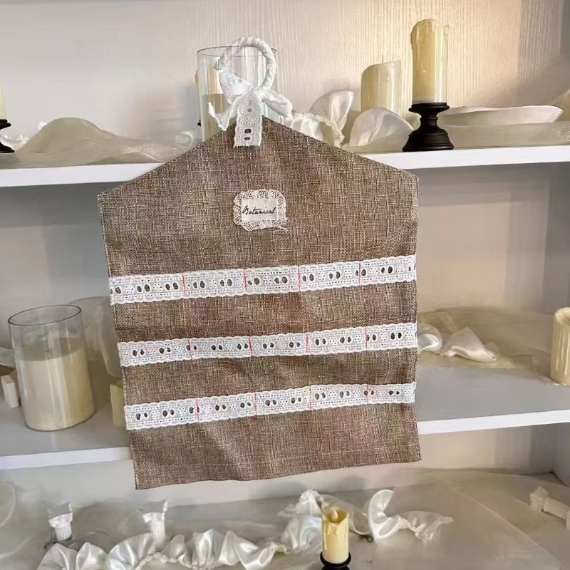 Rankų darbo didelis pakabinamas plaukų aksesuaras: plaukų segtukas ir virvelė iš medvilnės-lino, geometrinis raštas, mišrios spalvos, Princese serija, vaikams