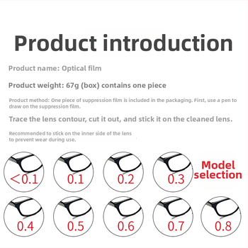 Amblyopijos mokomoji akių kaukė su slopinančia membrana – optinis filmas, modelis Amblyopic Pressure Film, mokymuisi
