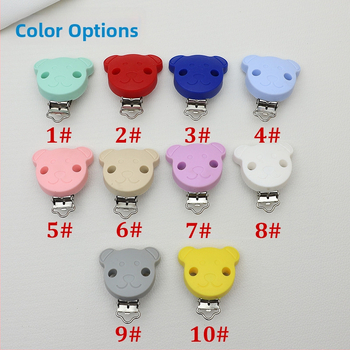 Silikoninis čiulptuko laikiklis su meškiuko raštu karikatūriniam stiliui