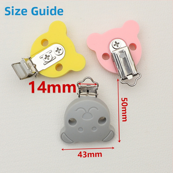 Silikoninis čiulptuko laikiklis su meškiuko raštu karikatūriniam stiliui