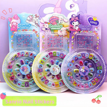 Nagų lipdukų rinkinys su blizgučiais, akrilas, vaikų animacijos stilius (Pavasaris 2023)