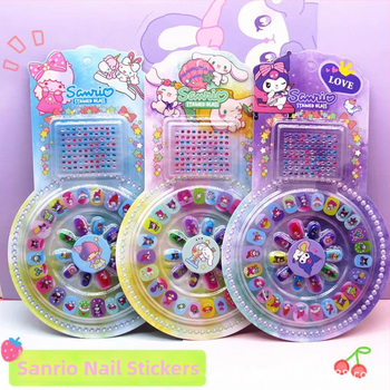 Nagų lipdukų rinkinys su blizgučiais, akrilas, vaikų animacijos stilius (Pavasaris 2023)