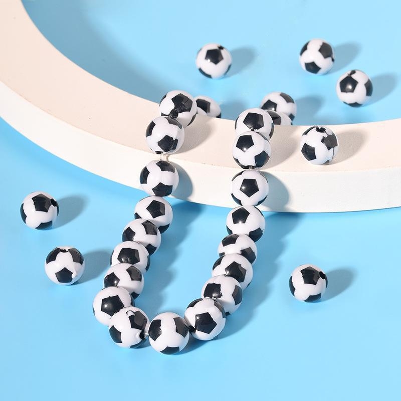 Akrilne kuglice u obliku lopte za DIY nakit - Materijal: Plastika/Smola; Vrsta: Labave perle; Marka: Moe Zhi