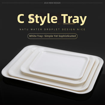 Tavă din melamină, formă neregulată, design modern minimalist, potrivită pentru hoteluri și mese