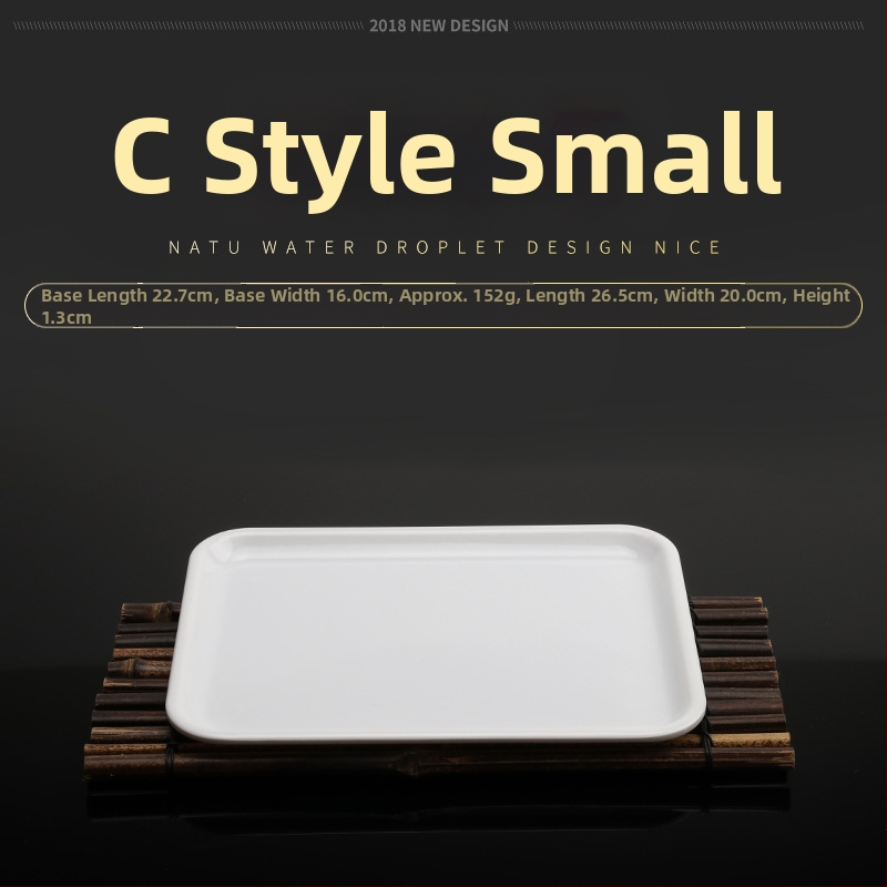 Tavă din melamină, formă neregulată, design modern minimalist, potrivită pentru hoteluri și mese