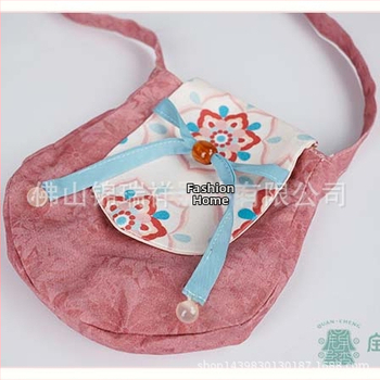 Hanfu-inspireeritud lapse õlakott, kanga materjal, hiina stiil, lill muster, vanuserühm 0–10 aastat, sügisel 2025