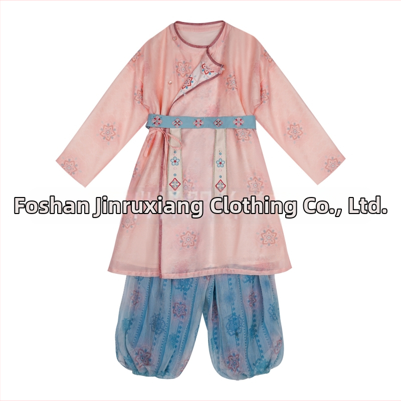 Hanfu iedvesota bērnu plecu soma, audums, ķīniešu stils, ziedu raksts, vecuma grupai 0–10 gadiem, rudens 2025