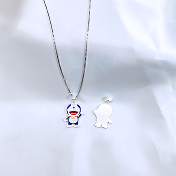 Сребърно колие с висулка котенце във формата на капка масло, детски стил, 925 сребро, верига box chain