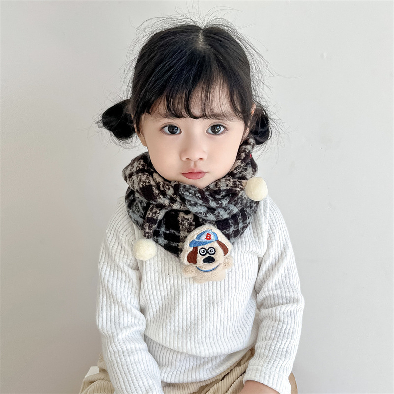 Vaikiškas trikampis šalikas iš poliesterio su languotu raštu, šilta rudens ir žiemai, tinkama pasivaikščiojimams