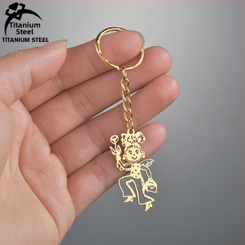 Laste kaelakee karikatuuristiilisest roostevabast terasest, elektroplaadi viimistlus, ripats titaniumpi terasest, O-tüüpi kett, kohandamine