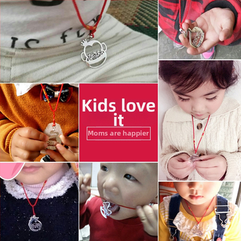 Nimekaelakee ja tähemärgiga ripats, 925 hõbe, köis kett lapsele