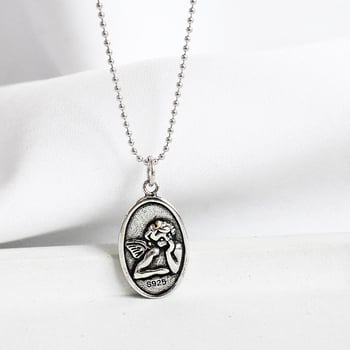 Náhrdelník zo striebra 925 – Strážny anjel, dámsky, kórejský štýl, viacvrstvový, guľôčkový reťazec, dĺžka 21–50 cm