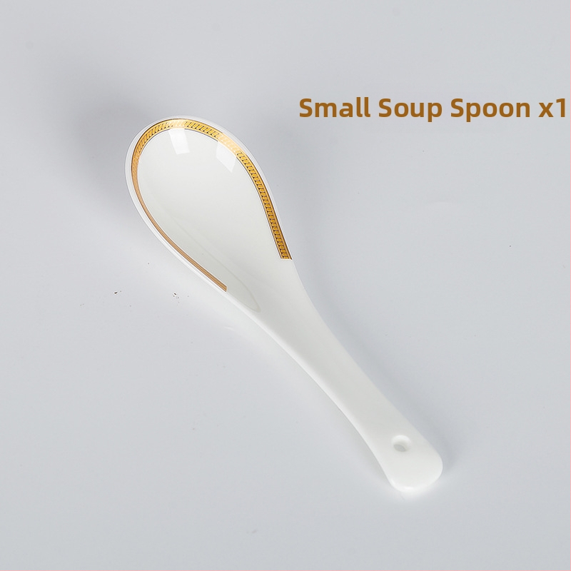 Set de boluri și farfurii din porțelan cu os, formă rotundă, compatibil cu microunde, imprimare logo, personalizare disponibilă