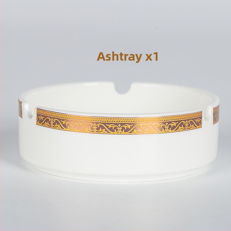 Set de boluri și farfurii din porțelan cu os, formă rotundă, compatibil cu microunde, imprimare logo, personalizare disponibilă