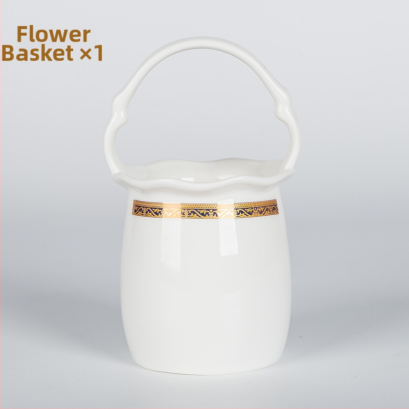 Set de boluri și farfurii din porțelan cu os, formă rotundă, compatibil cu microunde, imprimare logo, personalizare disponibilă