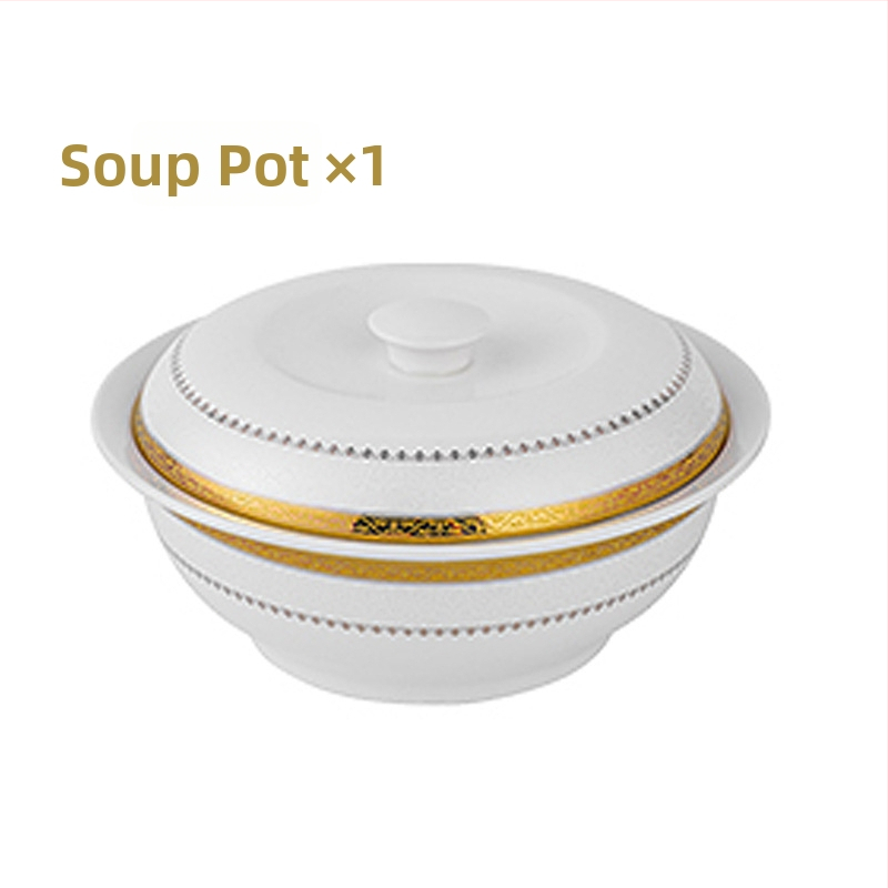 Set de boluri și farfurii din porțelan cu os, formă rotundă, compatibil cu microunde, imprimare logo, personalizare disponibilă