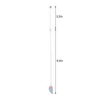 Set dječjeg nakita: ogrlica i narukvica s valovitim lancem od legure, privjescima u obliku srca / kapljice / zvona