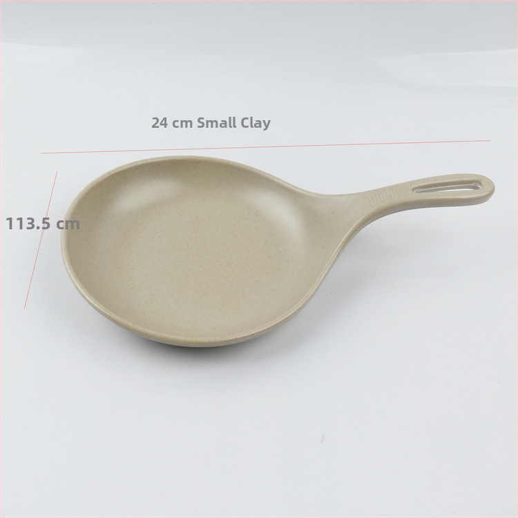 Farfurie cu mâner din melamină, stil Nordic, design simplu, pentru adulți, necompatibilă cu microundele