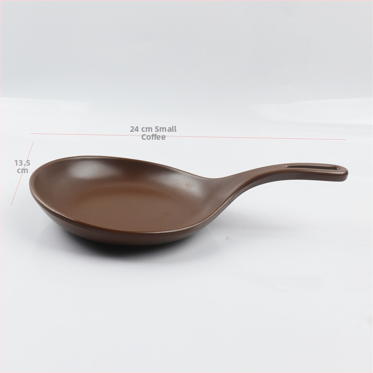 Farfurie cu mâner din melamină, stil Nordic, design simplu, pentru adulți, necompatibilă cu microundele