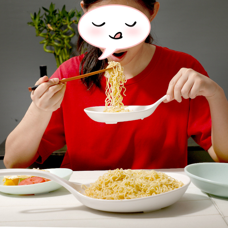 Farfurie cu mâner din melamină, stil Nordic, design simplu, pentru adulți, necompatibilă cu microundele