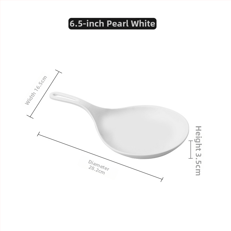 Farfurie cu mâner din melamină, stil Nordic, design simplu, pentru adulți, necompatibilă cu microundele