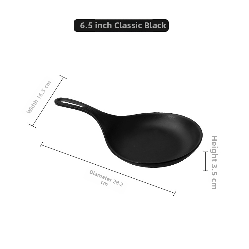 Farfurie cu mâner din melamină, stil Nordic, design simplu, pentru adulți, necompatibilă cu microundele