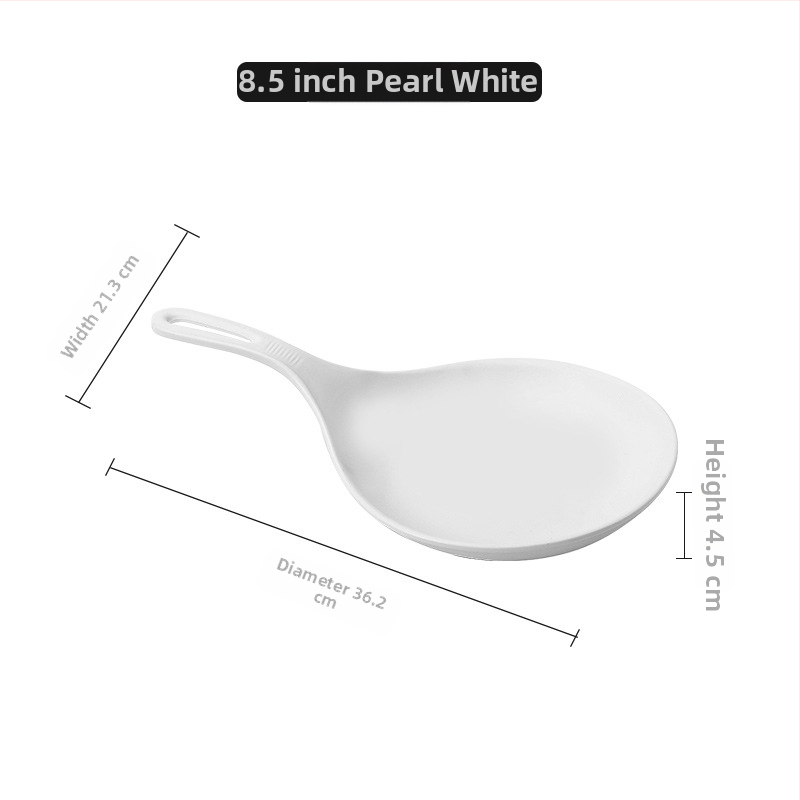 Farfurie cu mâner din melamină, stil Nordic, design simplu, pentru adulți, necompatibilă cu microundele