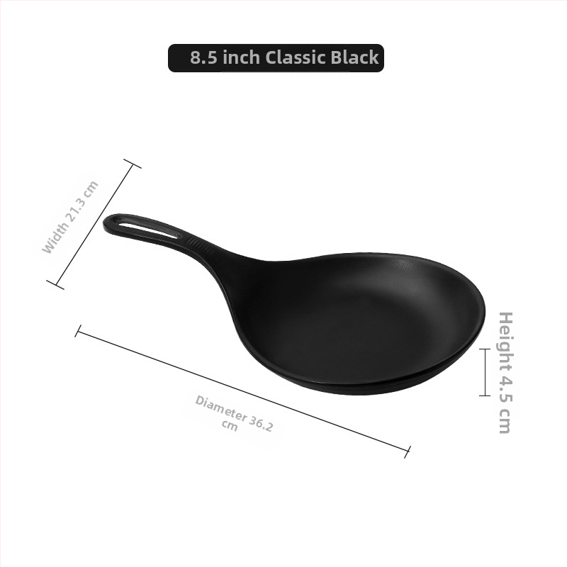 Farfurie cu mâner din melamină, stil Nordic, design simplu, pentru adulți, necompatibilă cu microundele