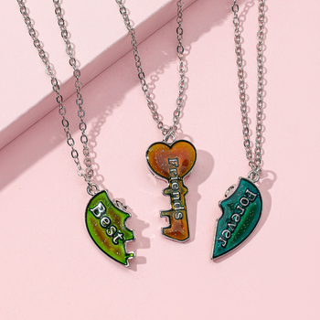 Ogrlica od legure u obliku srca s magnetskim privjeskom, O-typ lanac, 15 g, za djecu