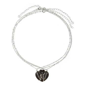 Ogrlica od legure u obliku srca s magnetskim privjeskom, O-typ lanac, 15 g, za djecu